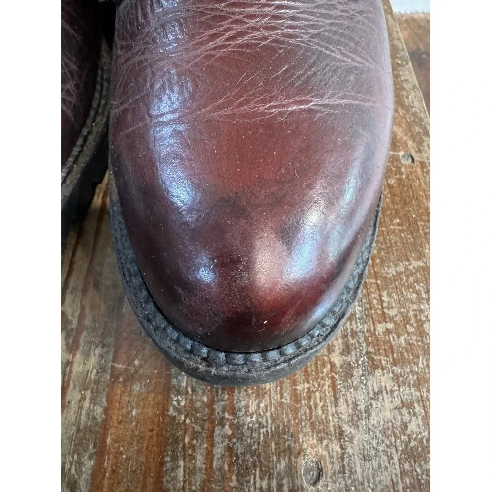 H.S. Trask Gallatin 1001 Bison Leather Derby Shoes Oxblood Brown Sz 11 M USA